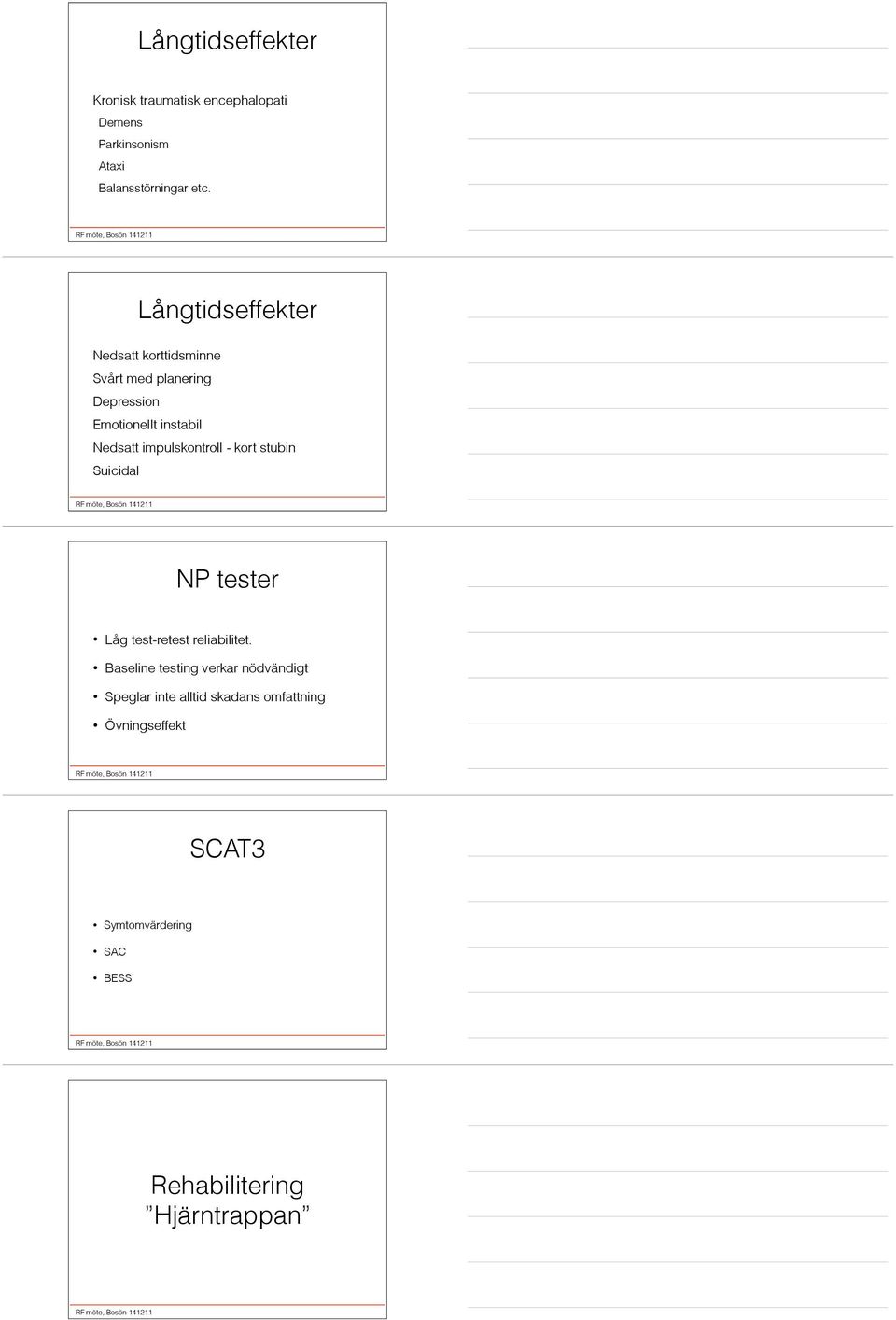 impulskontroll - kort stubin Suicidal NP tester Låg test-retest reliabilitet.
