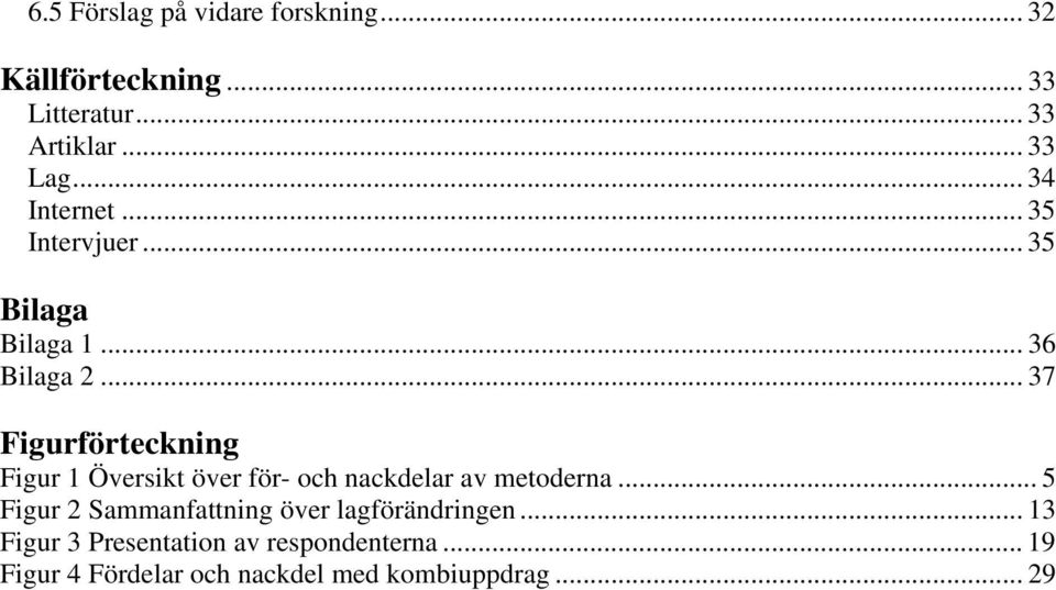 .. 37 Figurförteckning Figur 1 Översikt över för- och nackdelar av metoderna.