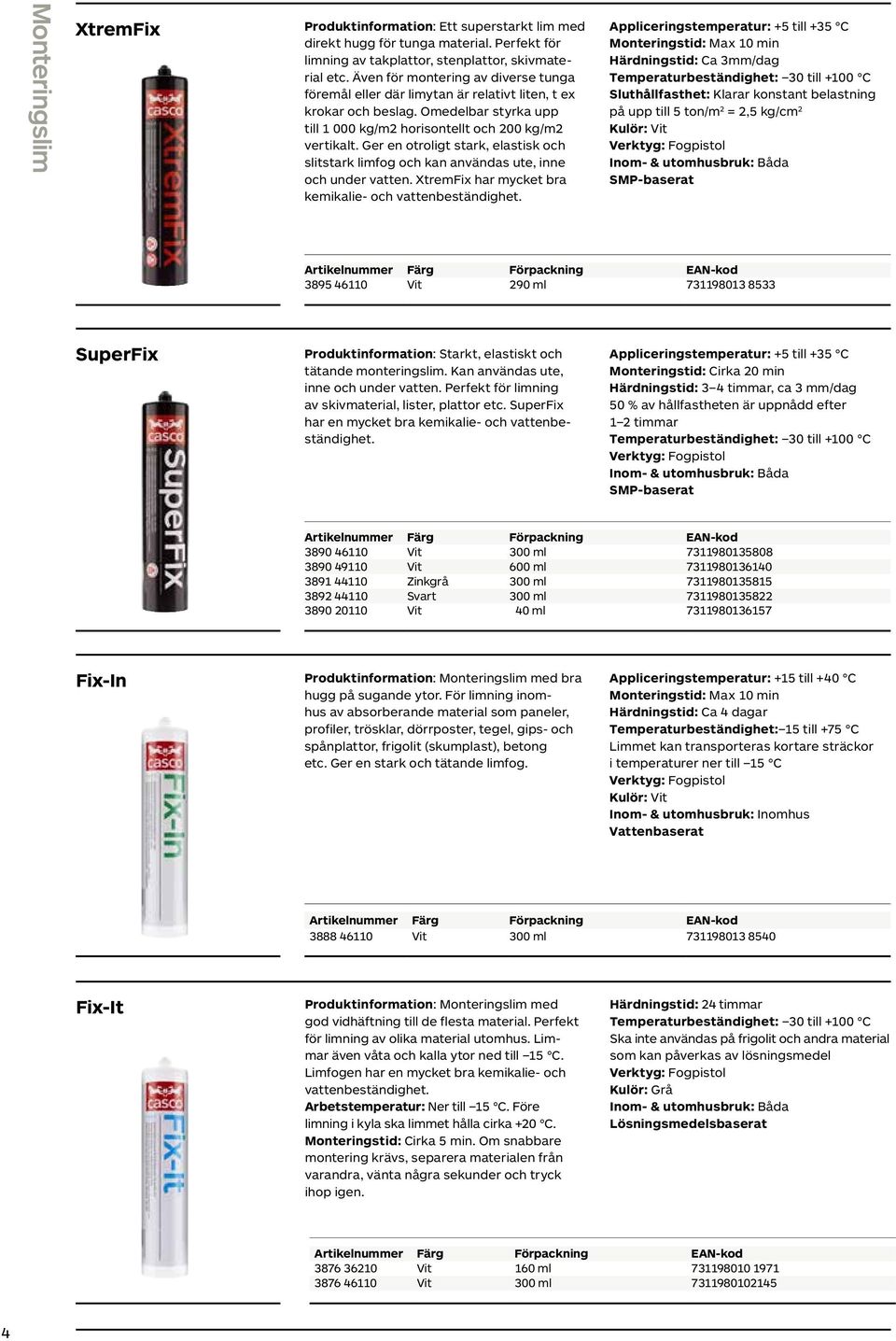 Ger en otroligt stark, elastisk och slitstark limfog och kan användas ute, inne och under vatten. XtremFix har mycket bra kemikalie- och vattenbeständighet.