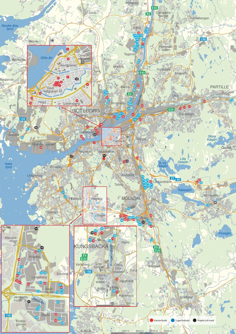 Centralstationen 18 190 27 103 101 15 Gårdstensberget E6 Castellums fastighetsbestånd 91 90 92 98 20 102 GÖTEBORG E20 Ringön 110 111 34 109 36 112 Lundby 155 179 69 73 72 70 Sävedalen 21 135 136 22