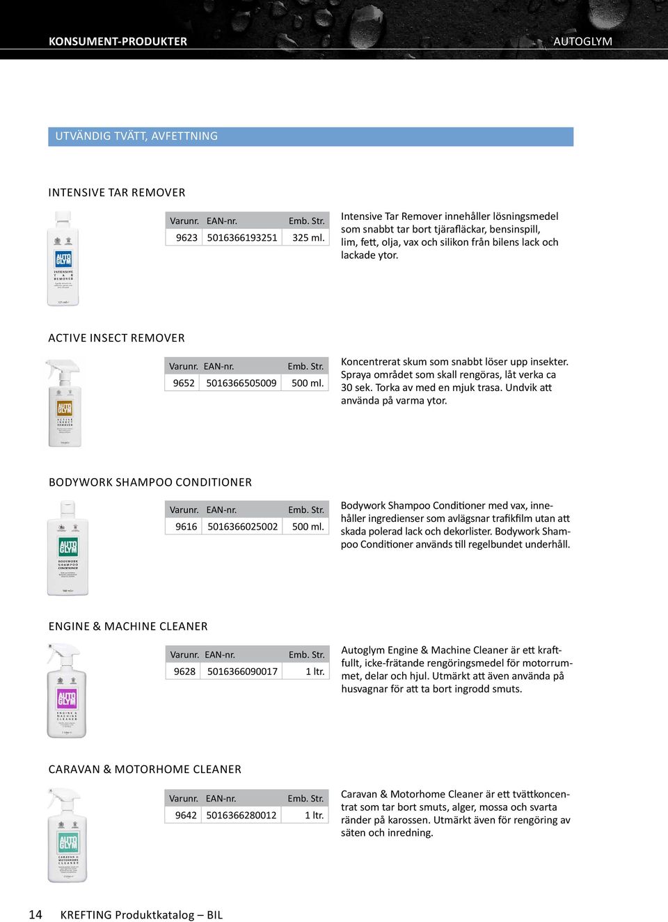 ACTIVE INSECT REMOVER 9652 5016366505009 500 ml. Koncentrerat skum som snabbt löser upp insekter. Spraya området som skall rengöras, låt verka ca 30 sek. Torka av med en mjuk trasa.