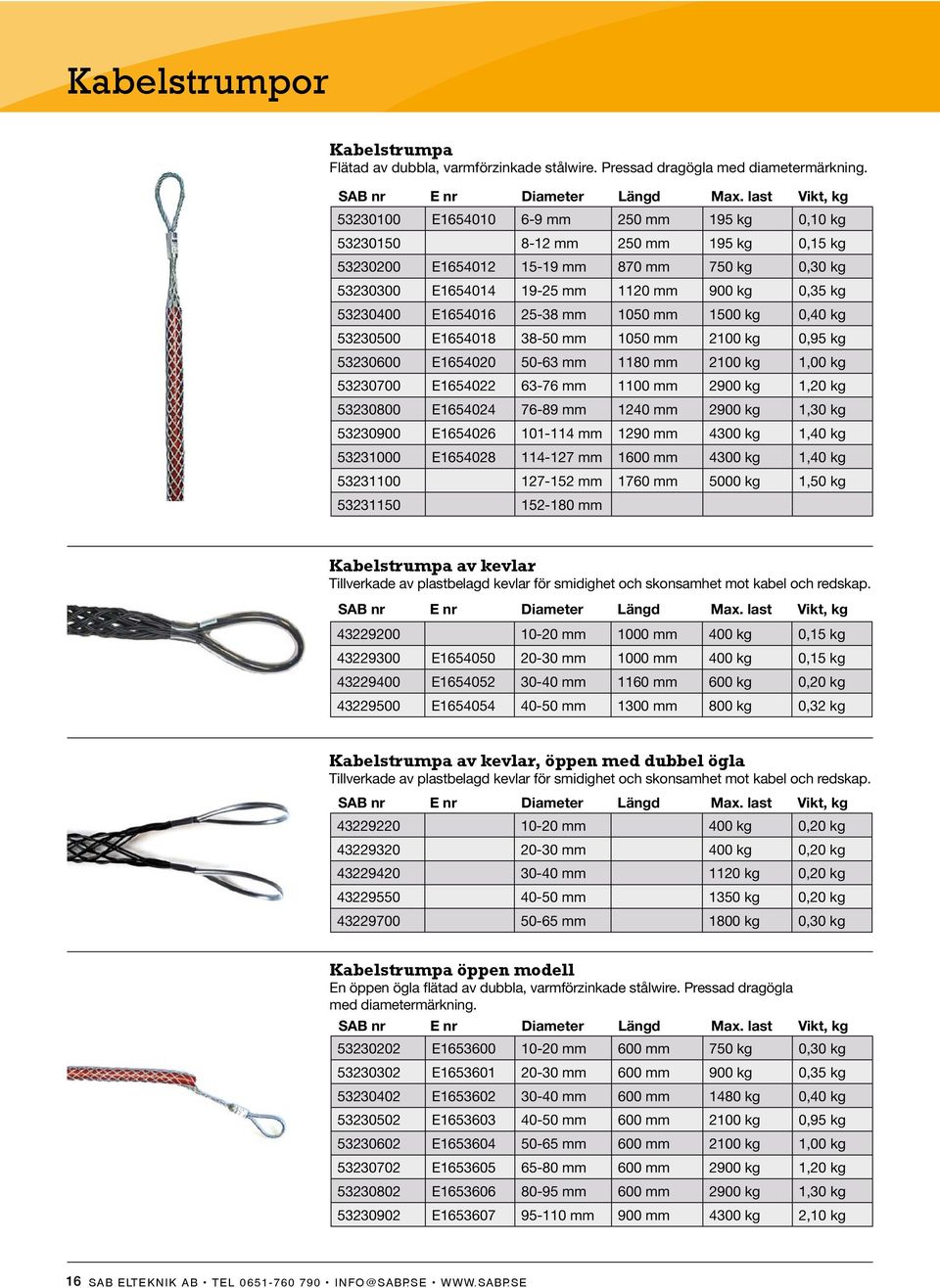 53230400 E1654016 25-38 mm 1050 mm 1500 kg 0,40 kg 53230500 E1654018 38-50 mm 1050 mm 2100 kg 0,95 kg 53230600 E1654020 50-63 mm 1180 mm 2100 kg 1,00 kg 53230700 E1654022 63-76 mm 1100 mm 2900 kg