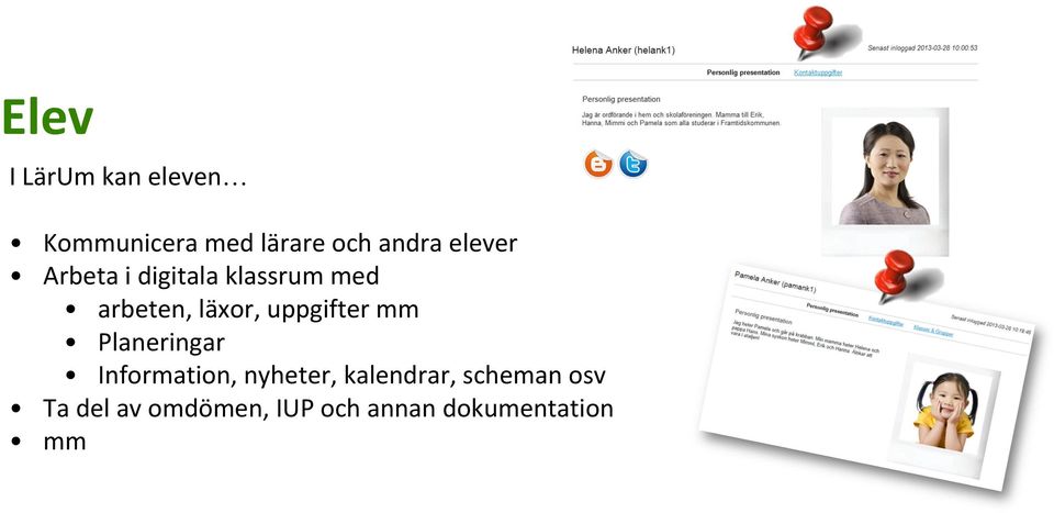 uppgifter mm Planeringar Information, nyheter, kalendrar,