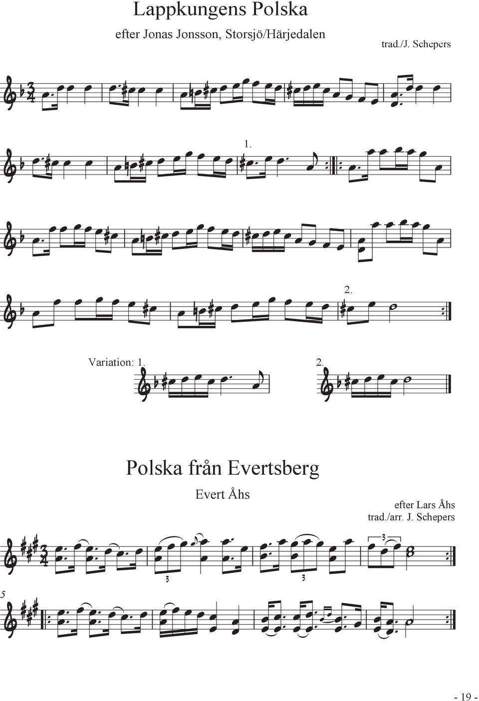 Schepers Variation: Polska från Evertsberg