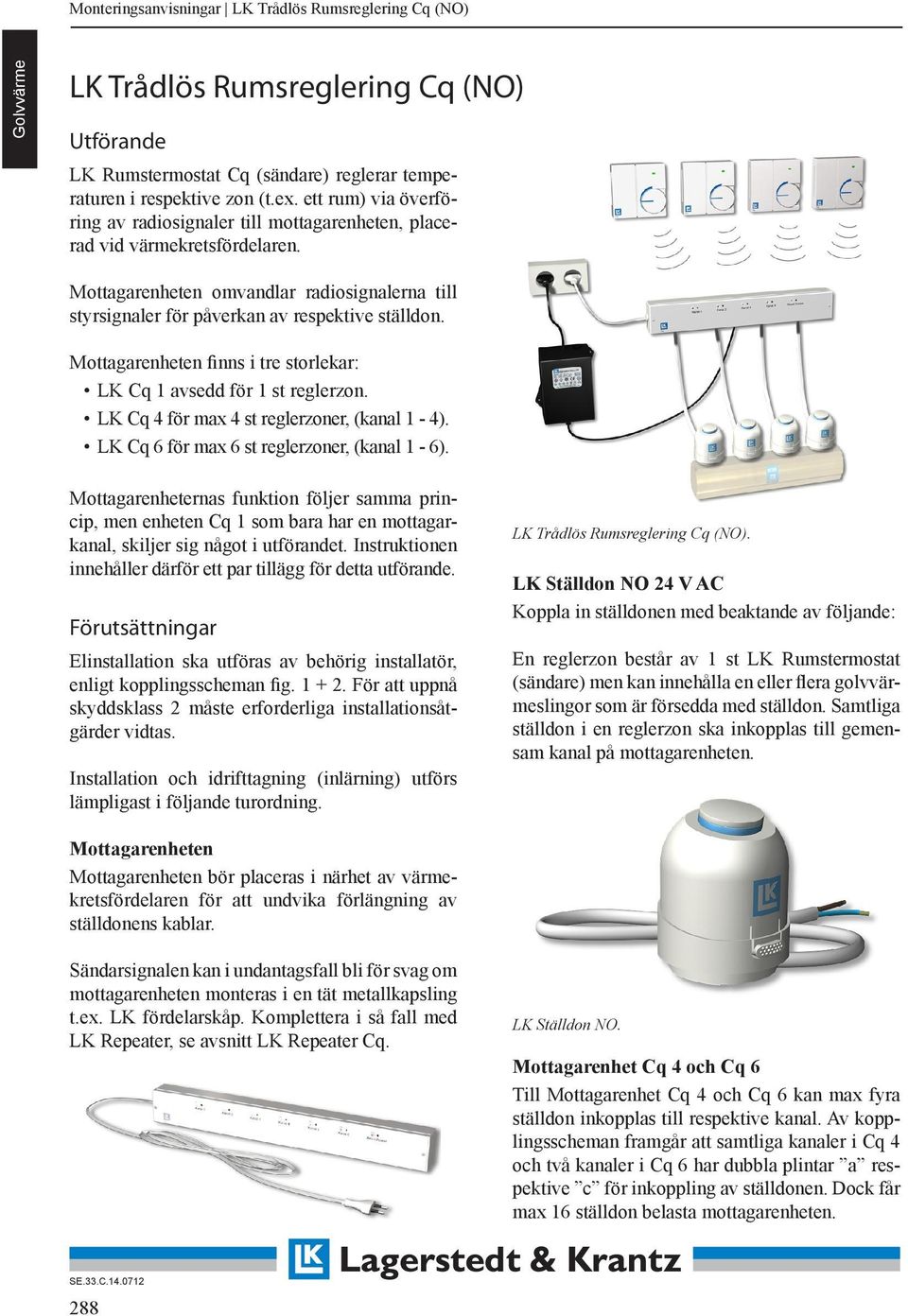 LK Trådlös Rumsreglering Cq (NO) - PDF Gratis nedladdning