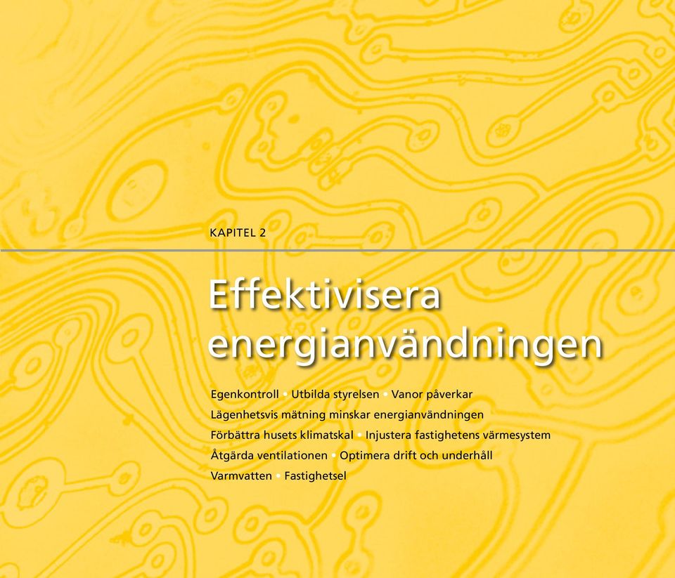 energianvändningen Förbättra husets klimatskal Injustera fastighetens värmesystem