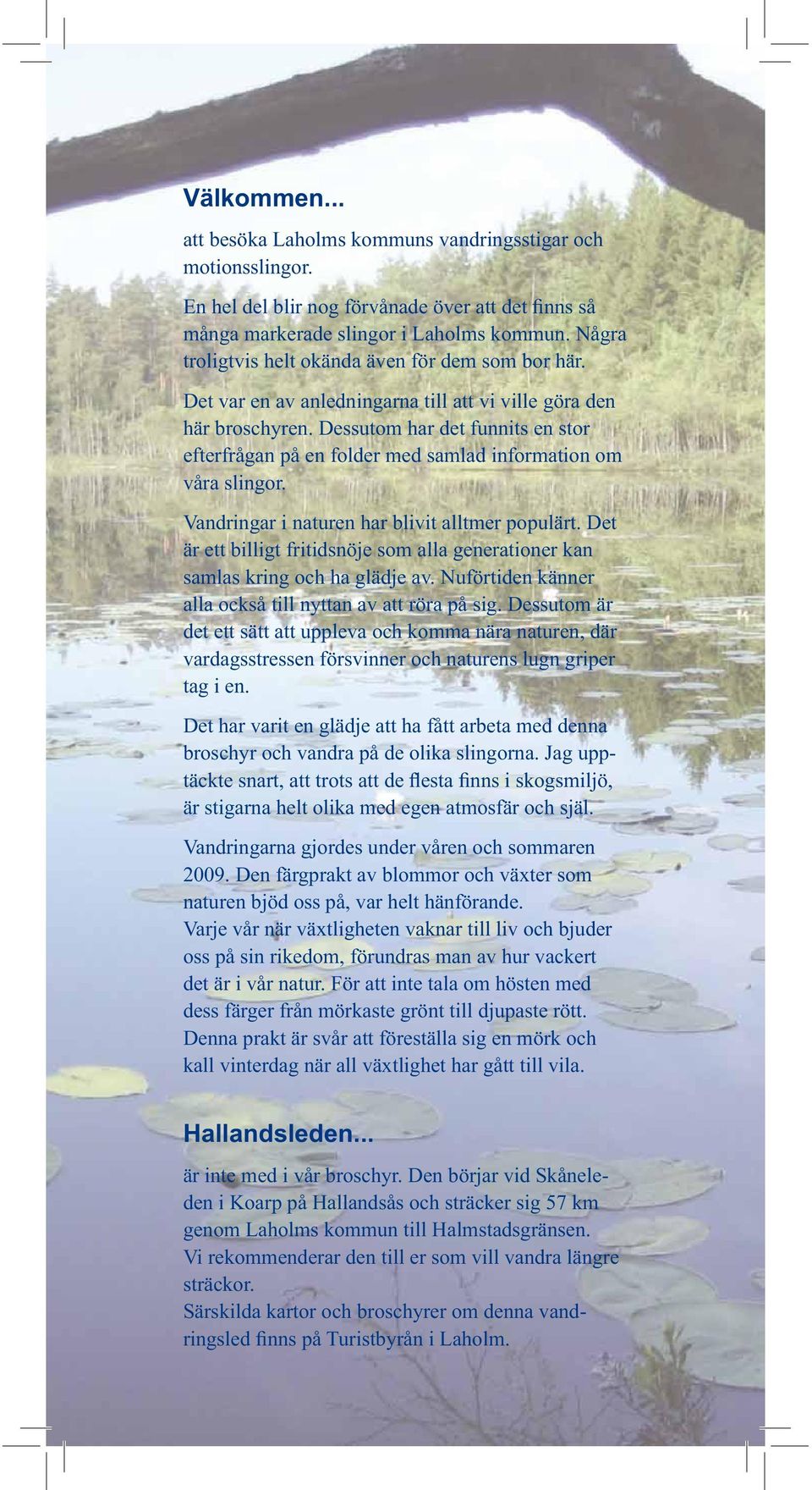 Dessutom har det funnits en stor efterfrågan på en folder med samlad information om våra slingor. Vandringar i naturen har blivit alltmer populärt.