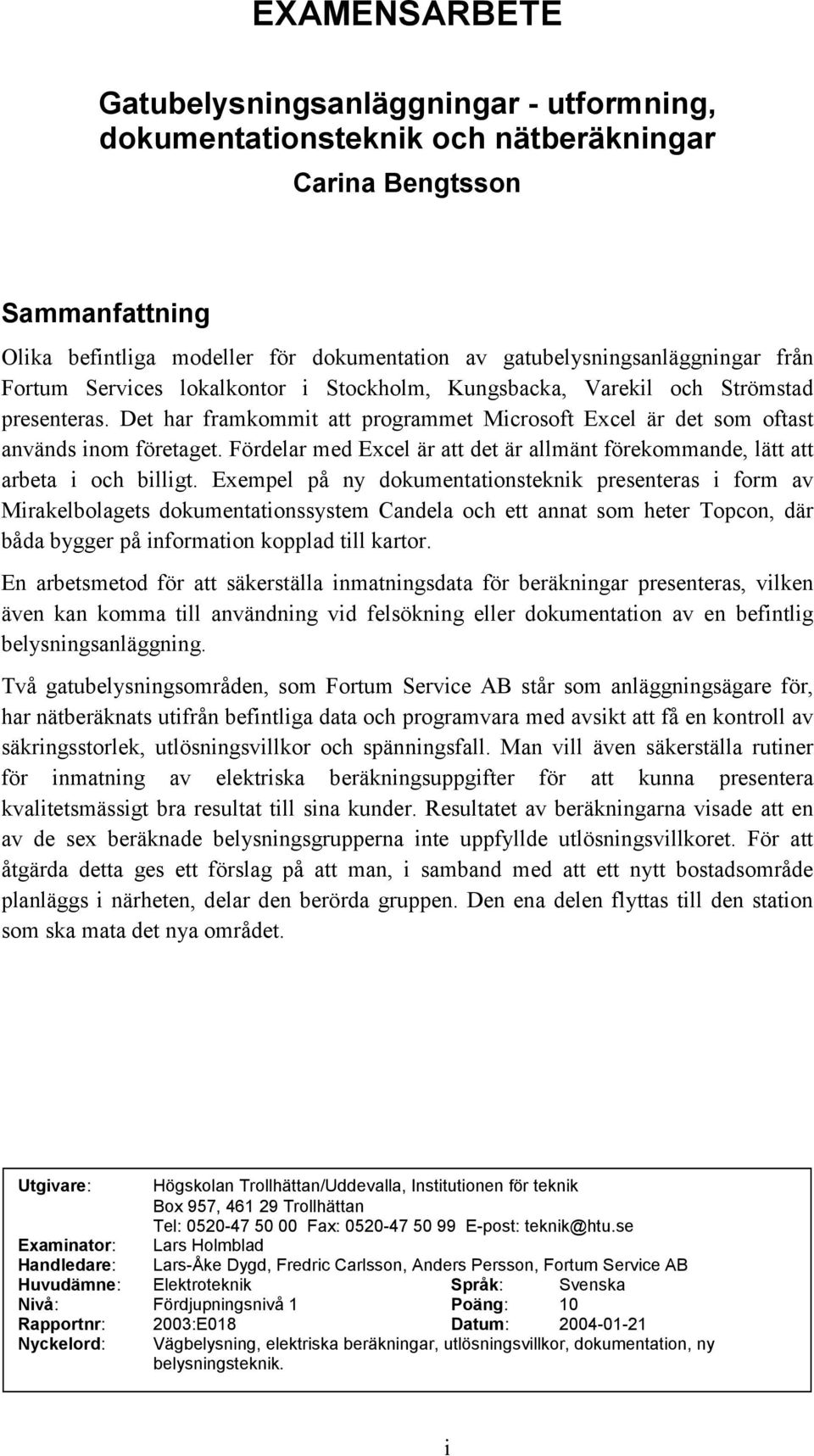 Det har framkommit att programmet Microsoft Excel är det som oftast används inom företaget. Fördelar med Excel är att det är allmänt förekommande, lätt att arbeta i och billigt.