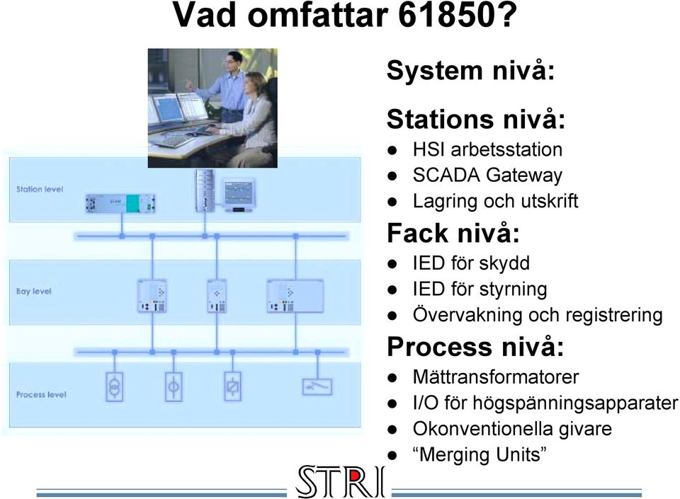 IED för styrning! Övervakning och registrering Process nivå:!