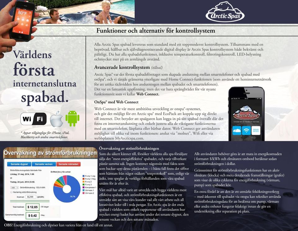 Tillsammans med en beprövad, hållbar och självdiagnostiserande digital display är Arctis Spas kontrollsystem både bekvämt och pålitligt.