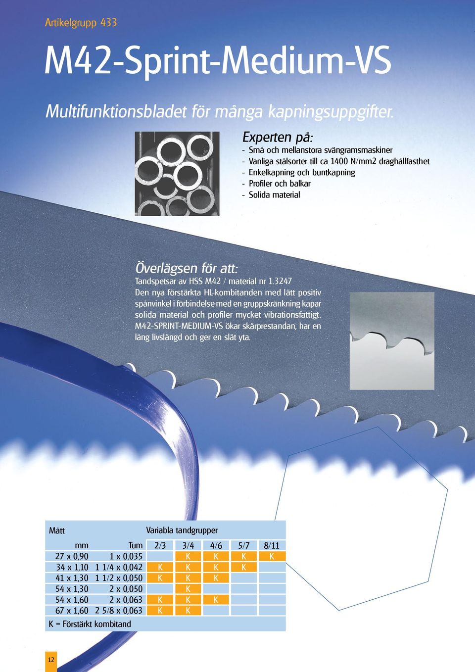 Tandspetsar av HSS M42 / material nr 1.