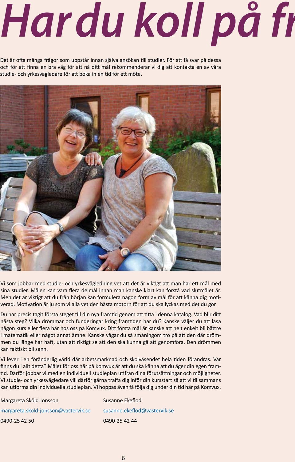 Vi som jobbar med studie- och yrkesvägledning vet att det är viktigt att man har ett mål med sina studier. Målen kan vara flera delmål innan man kanske klart kan förstå vad slutmålet är.