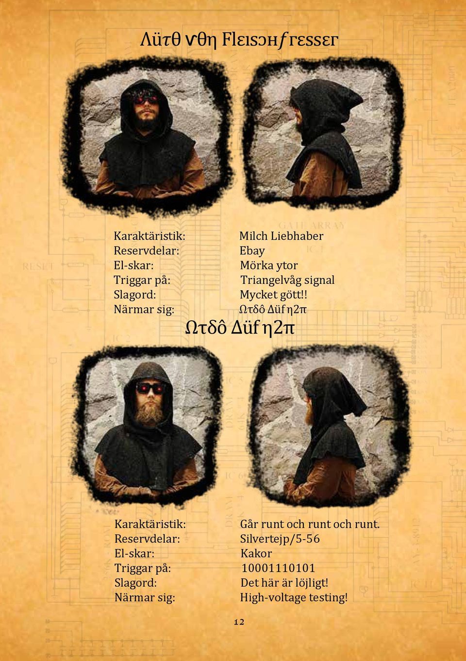 ! Ωτδô Δüf η2π Ωτδô Δüf η2π Karaktäristik: Går runt och runt och runt.