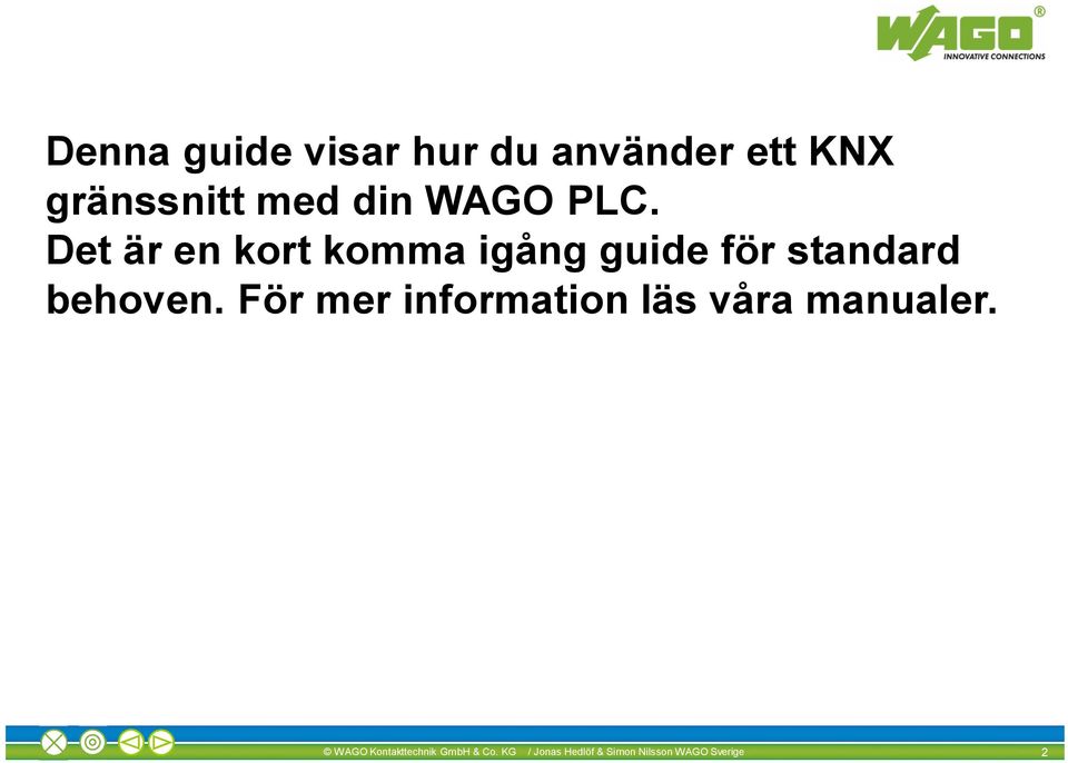 Det är en kort komma igång guide för standard behoven.