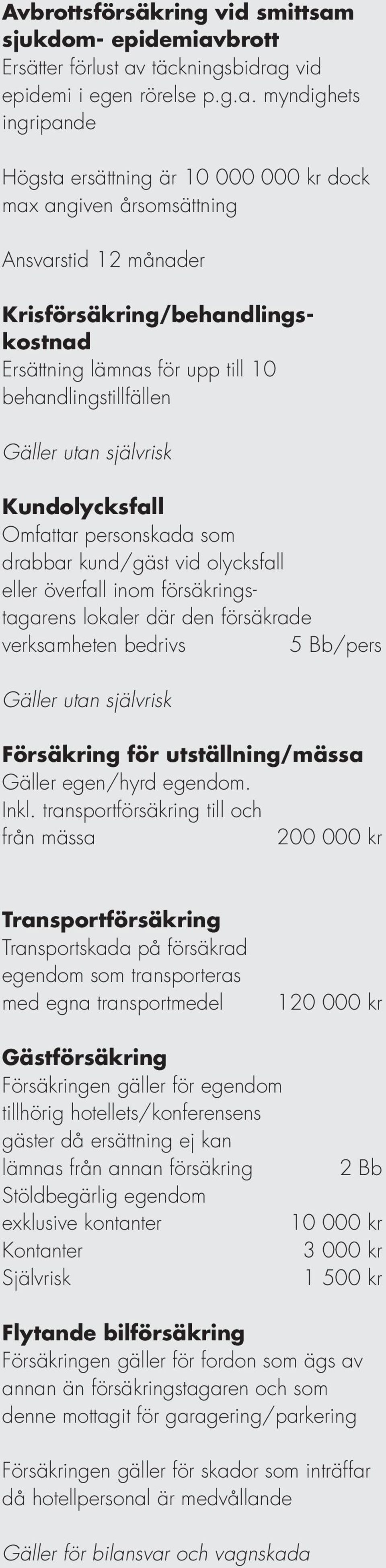 brott Ersätter förlust av