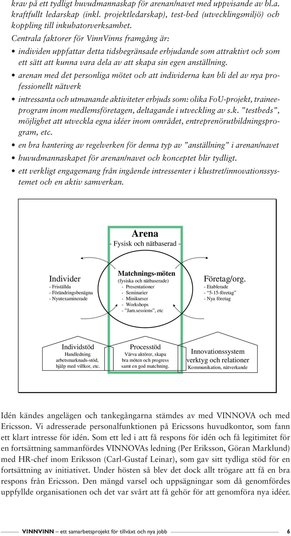 arenan med det personliga mötet och att individerna kan bli del av nya professionellt nätverk intressanta och utmanande aktiviteter erbjuds som: olika FoU-projekt, traineeprogram inom