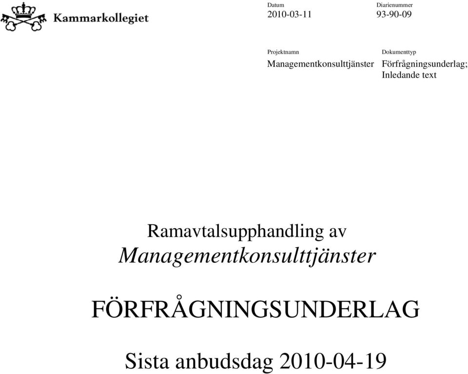 text Ramavtalsupphandling av