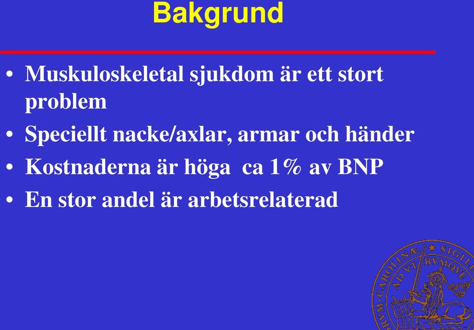 armar och händer Kostnaderna är höga ca