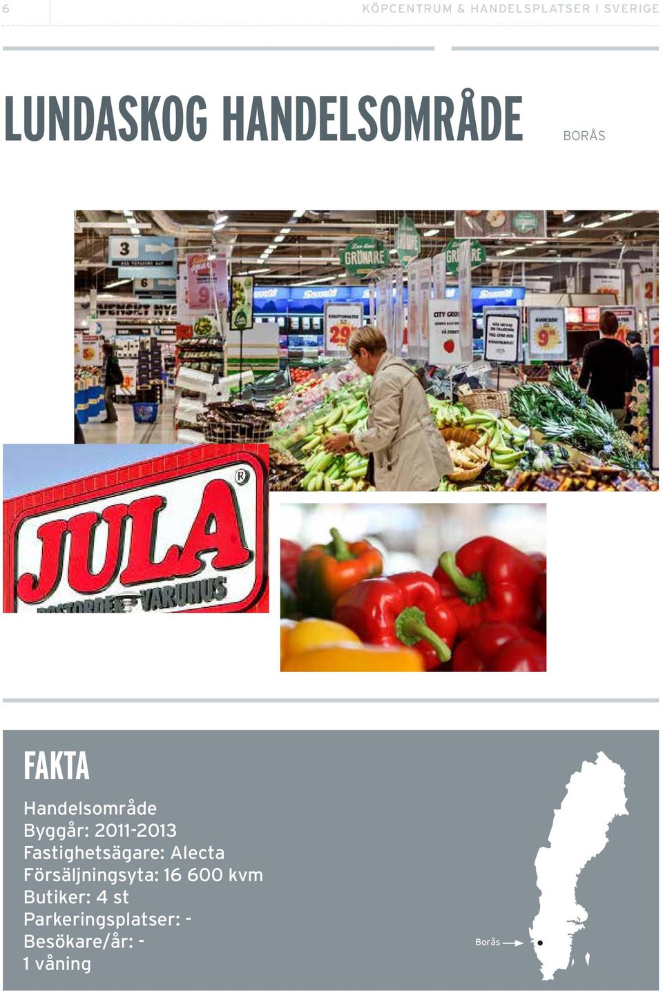 Fastighetsägare: Alecta Försäljningsyta: 16 600 kvm