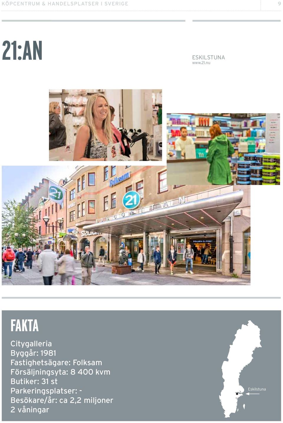 nu Citygalleria Byggår: 1981 Fastighetsägare: Folksam