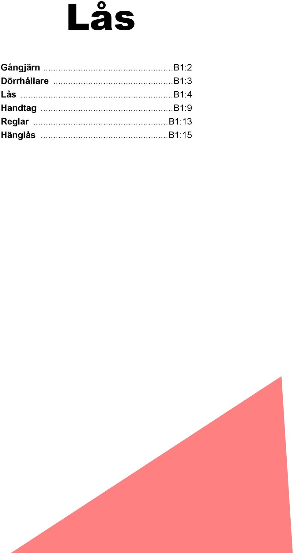..B1:3 Lås...B1:4 Handtag.