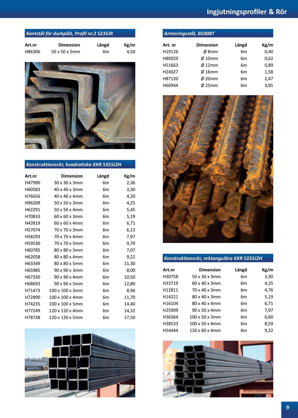 H47990 30 x 30 x 3mm 6m 2,36 H60583 40 x 40 x 3mm 6m 3,30 H76656 40 x 40 x 4mm 6m 4,20 H96209 50 x 50 x 3mm 6m 4,25 H62291 50 x 50 x 4mm 6m 5,45 H70833 60 x 60 x 3mm 6m 5,19 H43919 60 x 60 x 4mm 6m