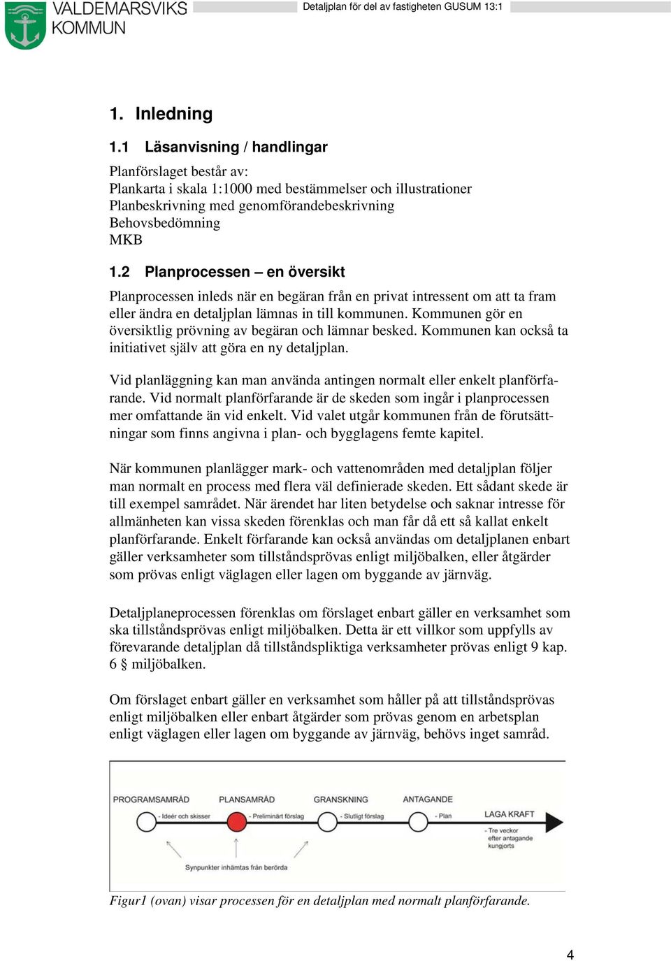 Kommunen gör en översiktlig prövning av begäran och lämnar besked. Kommunen kan också ta initiativet själv att göra en ny detaljplan.