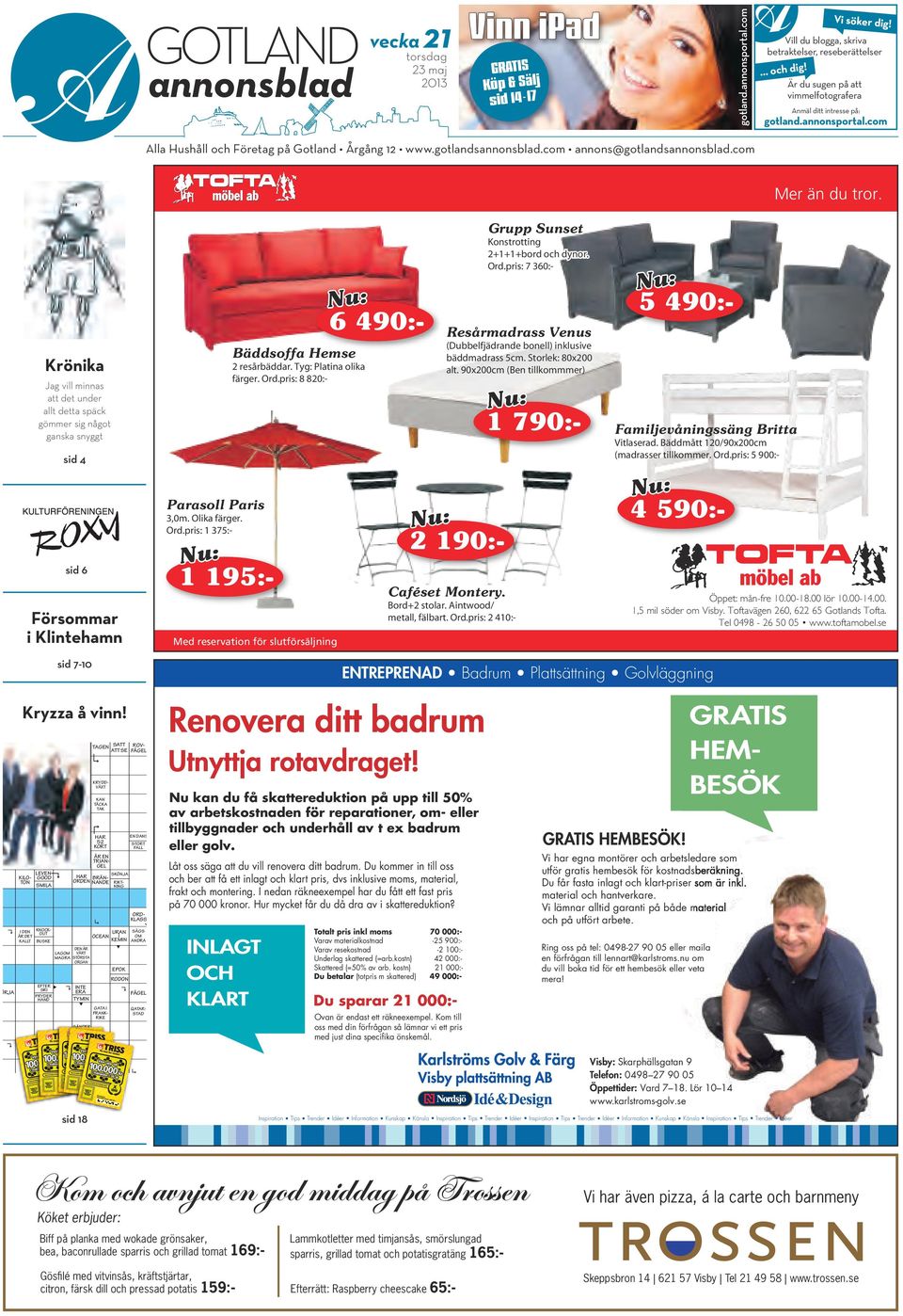 vecka GRATIS Köp and Sälj sid torsdag 23 maj PDF Free Download Foto