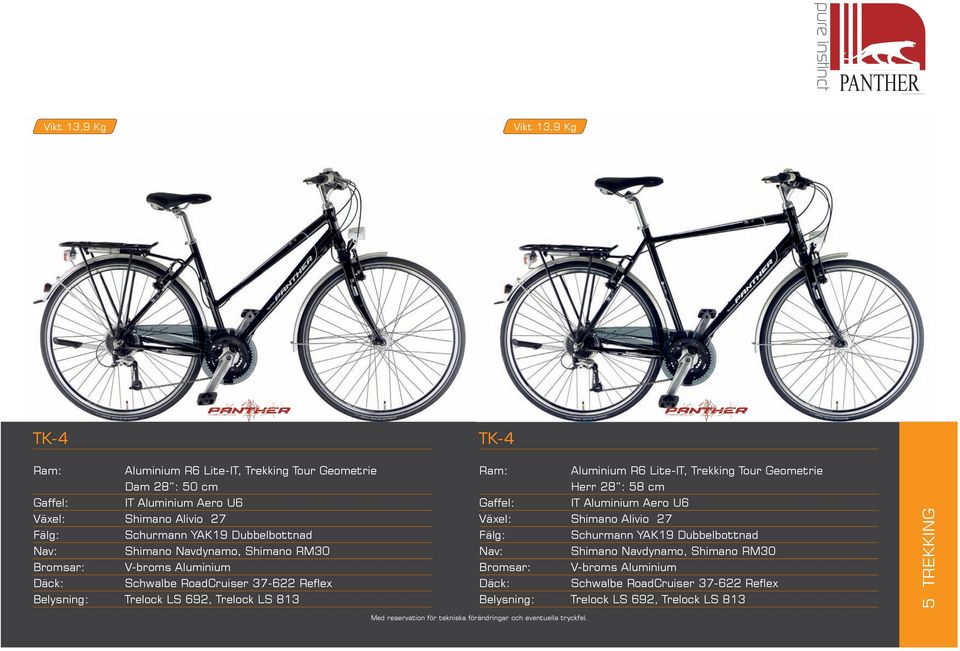 LS 813 Aluminium R6 Lite-IT, Trekking Tour Geometrie Herr 28 : 58 cm IT Aluminium Aero U6  LS 813 5 TREKKING