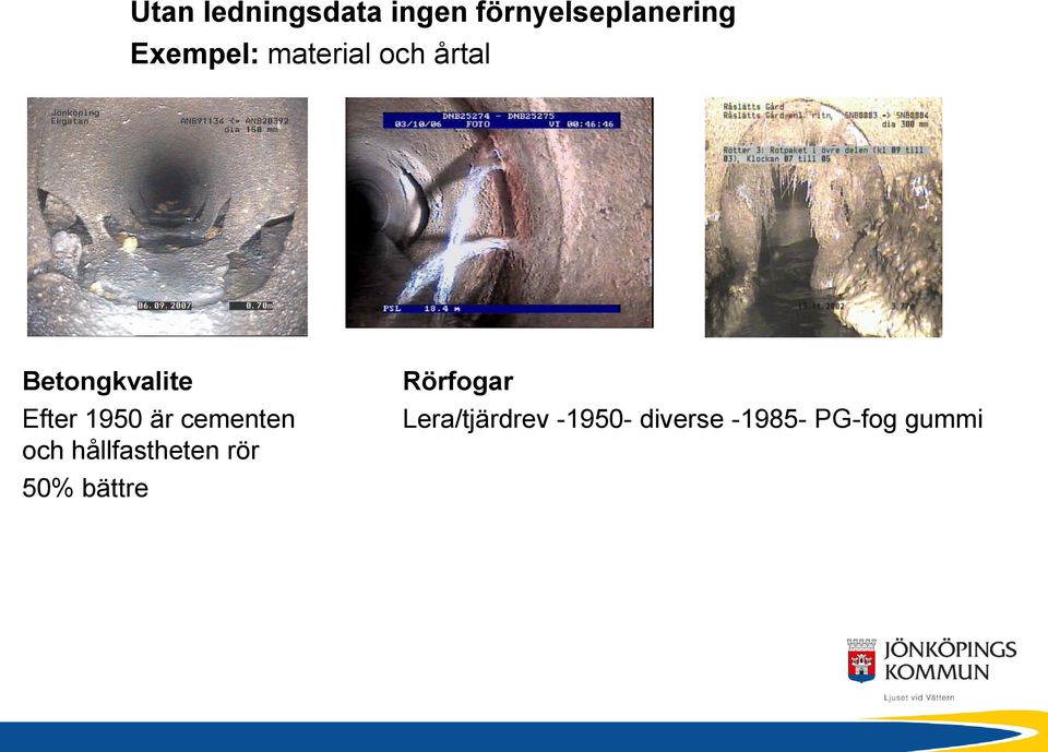 1950 är cementen och hållfastheten rör 50% bättre