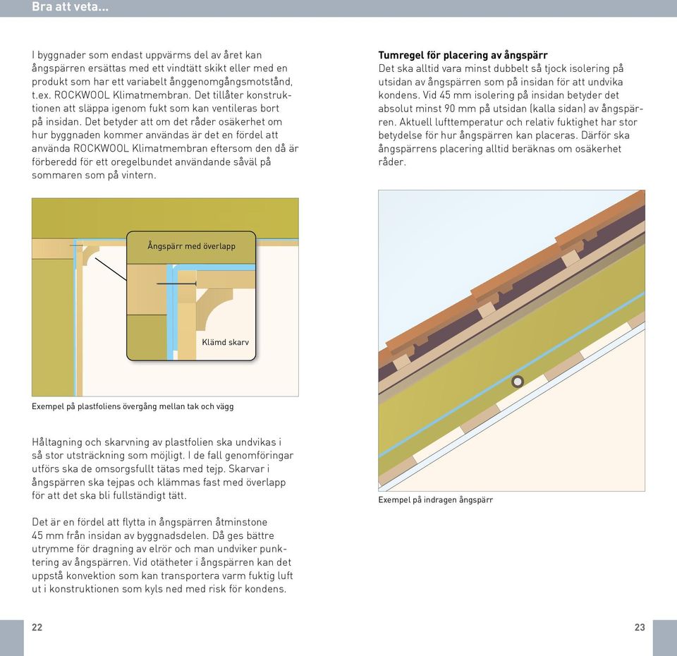 Det betyder att om det råder osäkerhet om hur byggnaden kommer användas är det en fördel att använda ROCKWOOL Klimatmembran eftersom den då är förberedd för ett oregelbundet användande såväl på