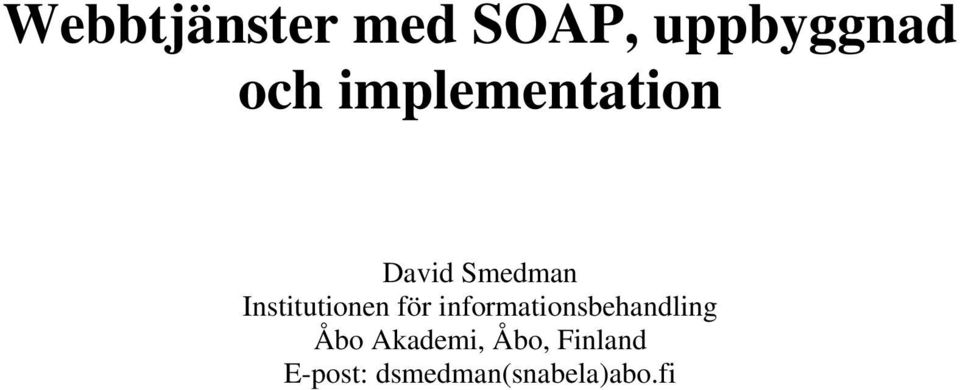 Institutionen för informationsbehandling