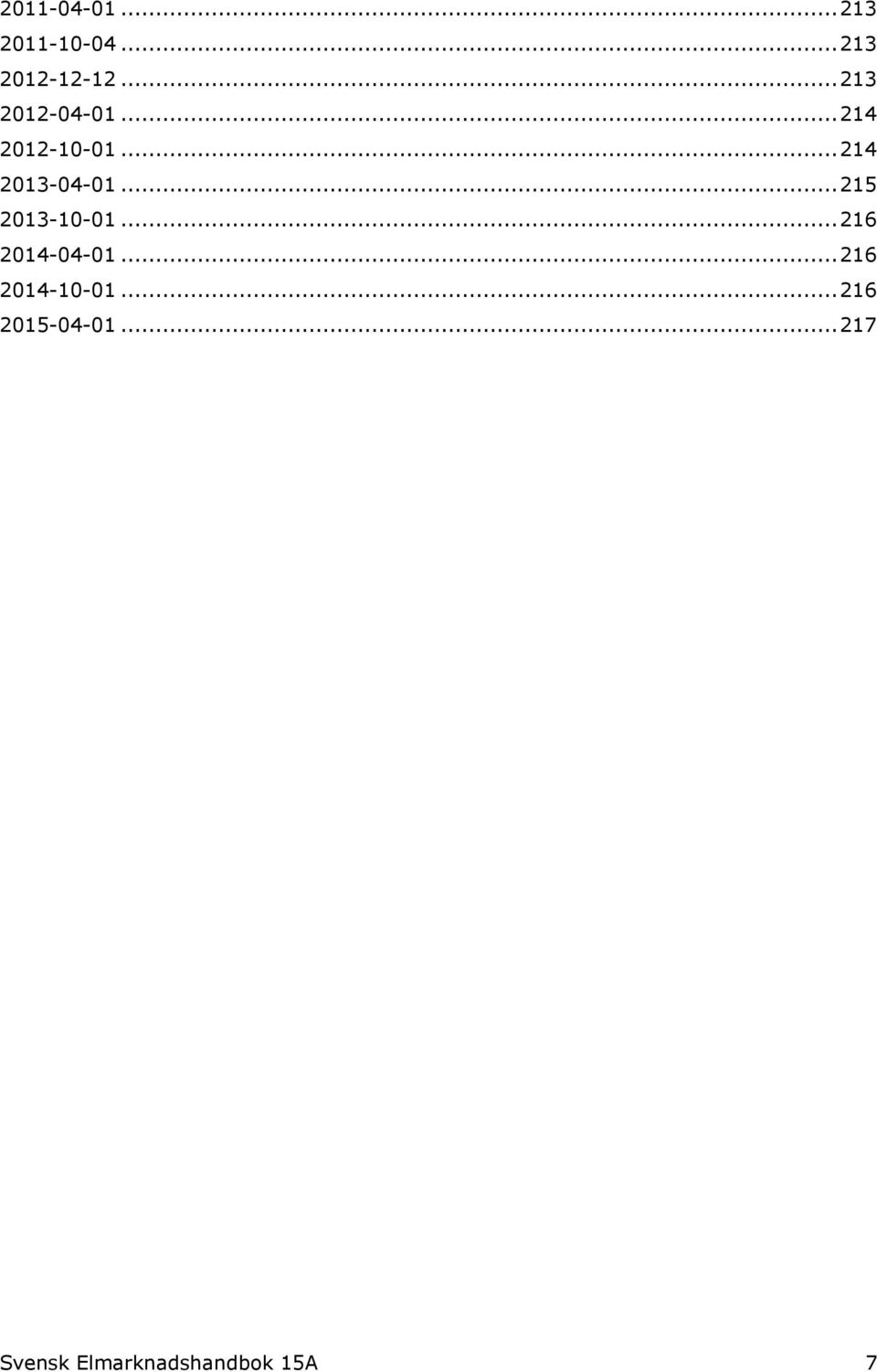 .. 215 2013-10-01... 216 2014-04-01... 216 2014-10-01.