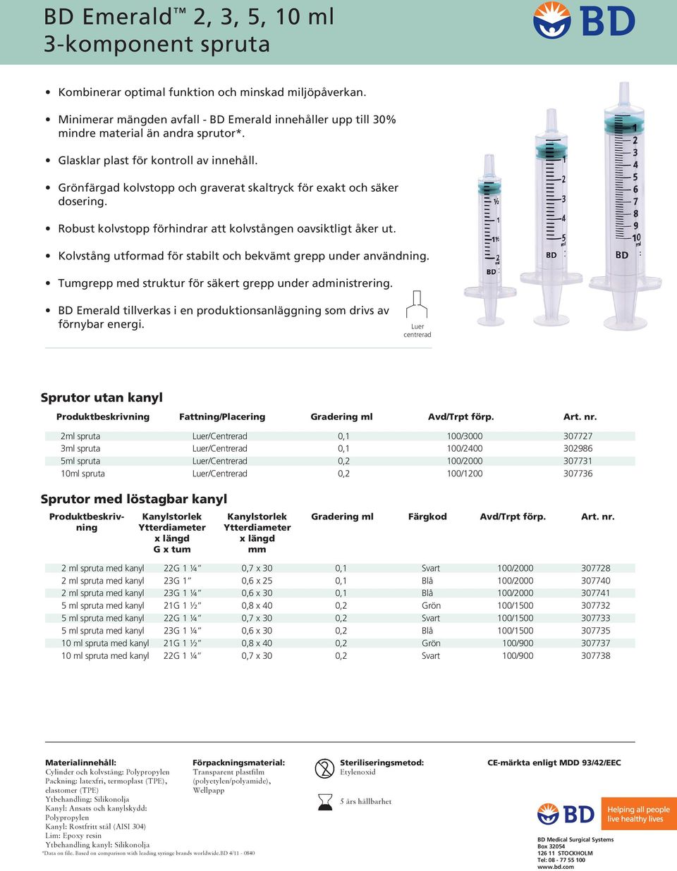 produktsortiment BD Medical Surgical Systems 2013/ PDF Gratis nedladdning