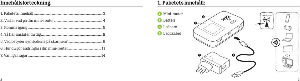 .. 8 Mini-router Batteri Laddare 4 Laddkabel LTE/G/G 5.