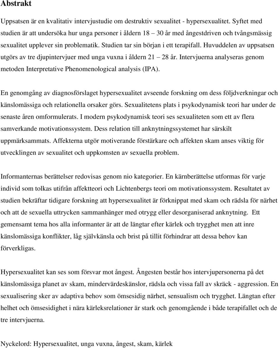 Hypersexuell dejting