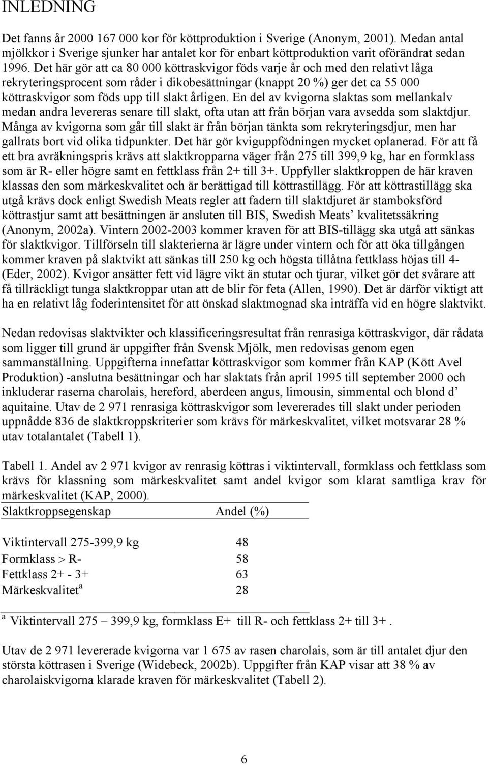 årligen. En del av kvigorna slaktas som mellankalv medan andra levereras senare till slakt, ofta utan att från början vara avsedda som slaktdjur.