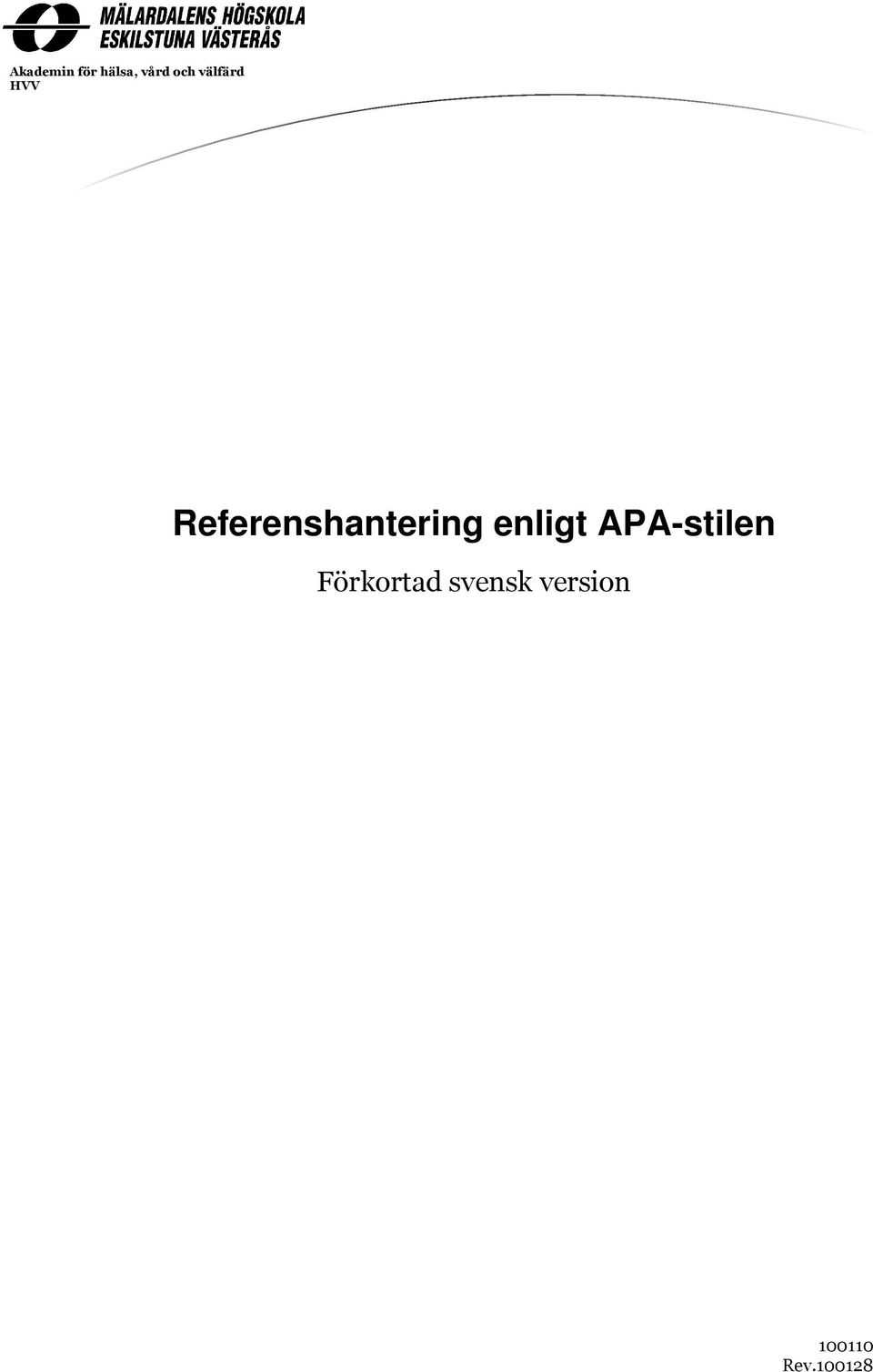 enligt APA-stilen Förkortad
