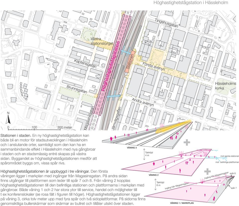 En ny höghastighetstågstation kan både bli en motor för stadsutvecklingen i Hässleholm och i anslutande orter, samtidigt som den kan ha en sammanbindande effekt i Hässleholm med nya gångbroar i