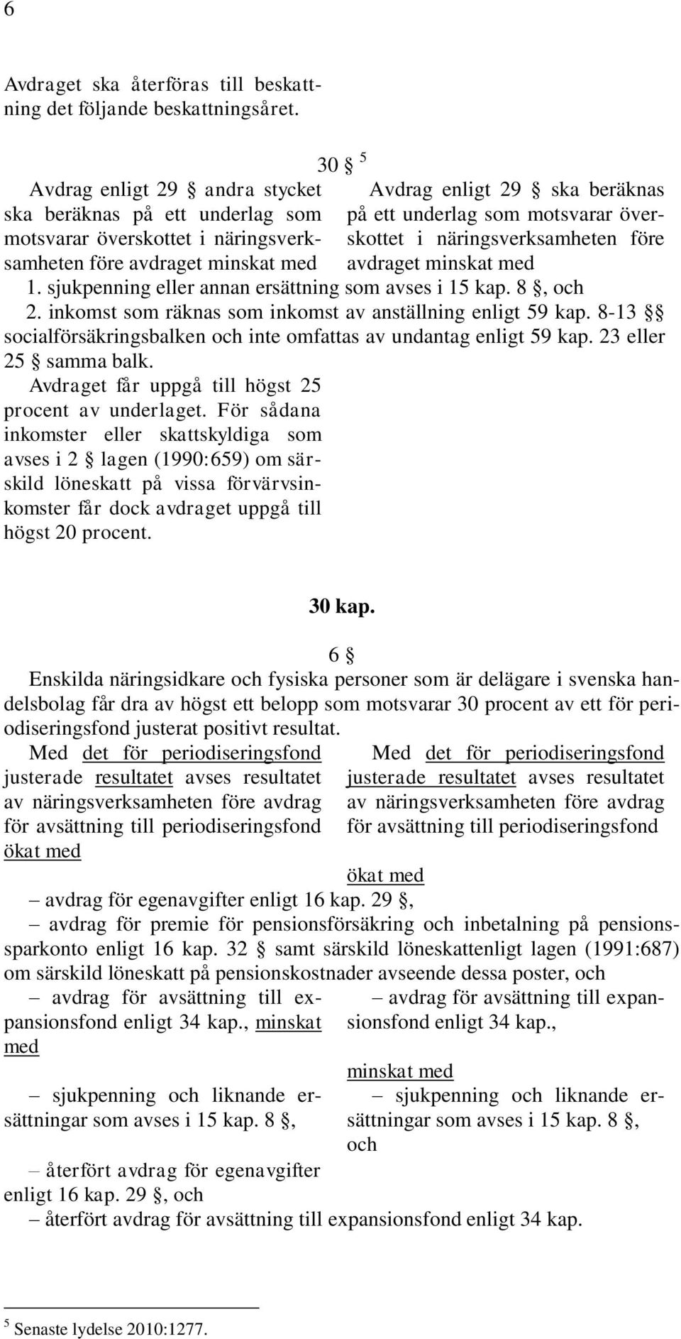 överskottet i näringsverksamheten före avdraget minskat med 1. sjukpenning eller annan ersättning som avses i 15 kap. 8, och 2. inkomst som räknas som inkomst av anställning enligt 59 kap.