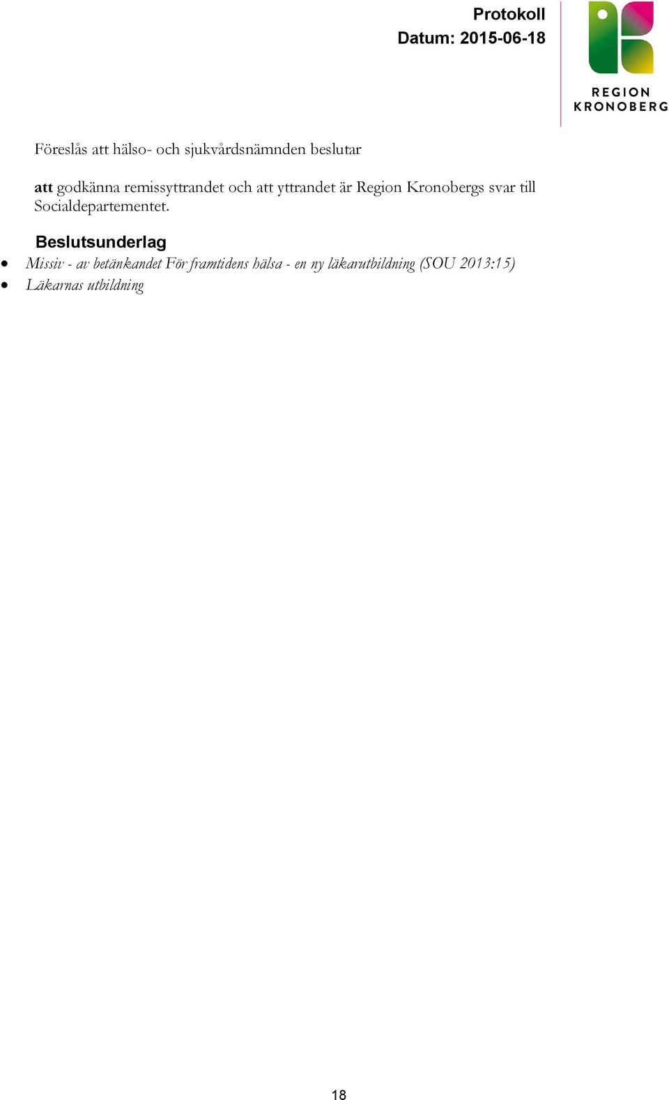 Socialdepartementet.