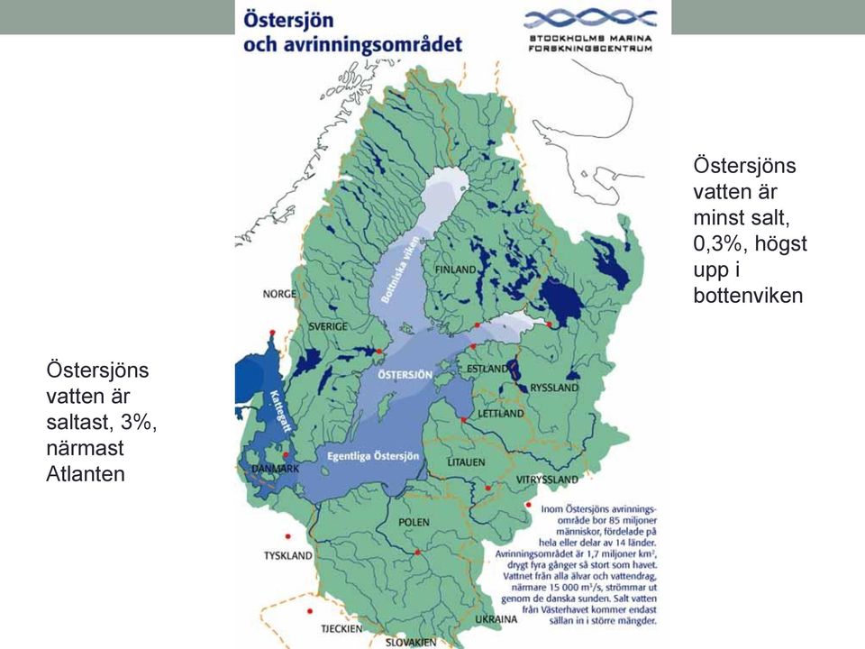 Atlanten  minst salt, 0,3%,