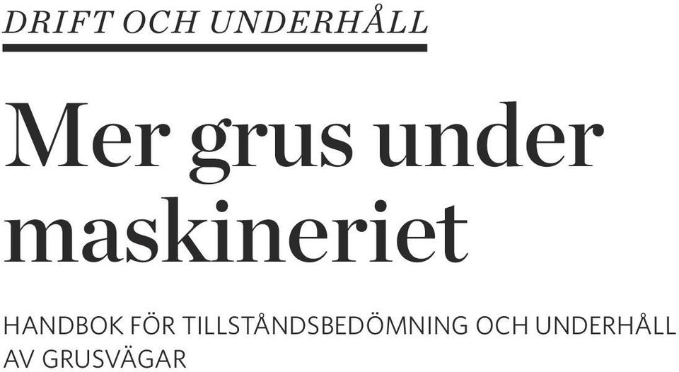 HANDBOK FÖR
