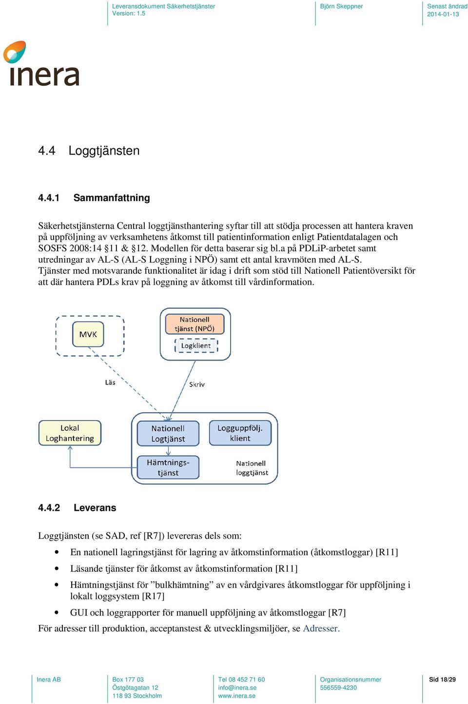 a på PDLiP-arbetet samt utredningar av AL-S (AL-S Loggning i NPÖ) samt ett antal kravmöten med AL-S.