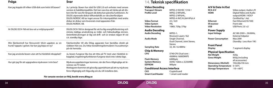 0 och enheter med senare version är bakåtkompatibla. Det kan vara bra att tänka på att disken inte får vara för långsam då detta kan påverka funktionen.