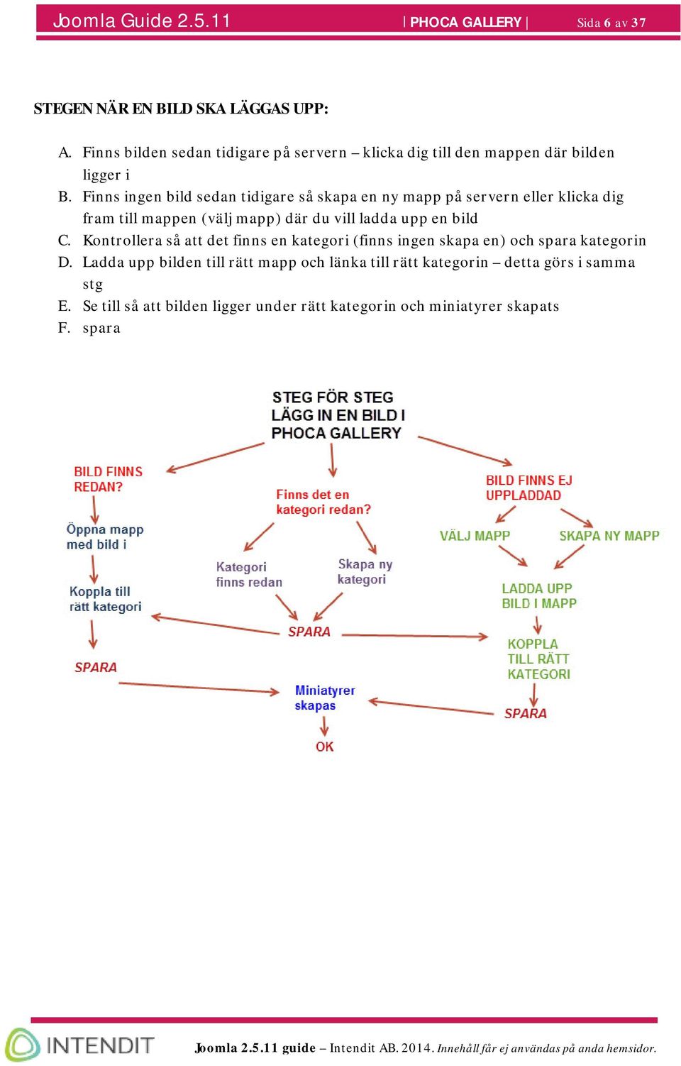 Finns ingen bild sedan tidigare så skapa en ny mapp på servern eller klicka dig fram till mappen (välj mapp) där du vill ladda upp en bild C.