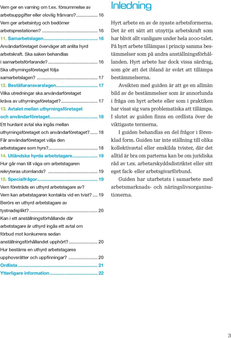 .. 17 Vilka utredningar ska användarföretaget kräva av uthyrningsföretaget?... 17 13. Avtalet mellan uthyrningsföretaget och användarföretaget.