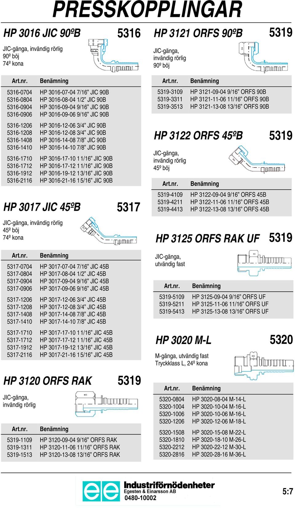 90B HP 3016-09-06 9/16 JIC 90B HP 3016-12-06 3/4 JIC 90B HP 3016-12-08 3/4 JIC 90B HP 3016-14-08 7/8 JIC 90B HP 3016-14-10 7/8 JIC 90B HP 3016-17-10 11/16 JIC 90B HP 3016-17-12 11/16 JIC 90B HP