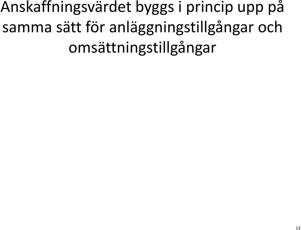för anläggningstillgångar