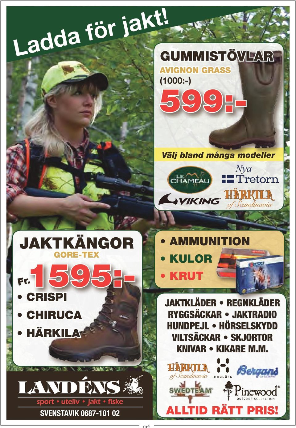 modeller Nya JAKTKÄNGOR GORE-TEX Fr.